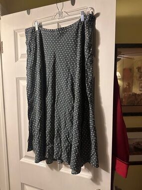 J. Jill Printed A-Line Midi Skirt